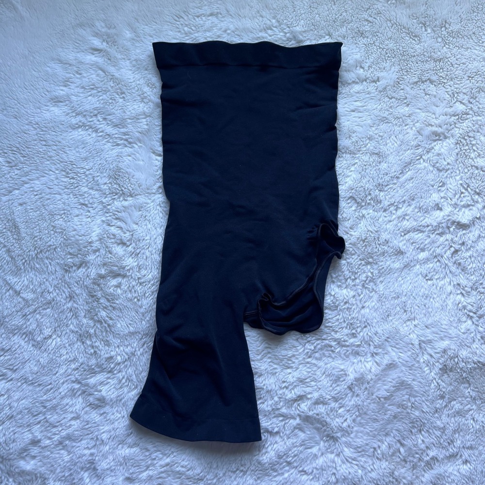 SKIMS Solution Short 2 Onyx‎ Black Asymmetrical High Waist Shapewear L/XL NWOT